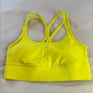 Athletic Works Sports Bra DRI-MORE TECH Bright Yellow Tie-Dye Women Sz XS